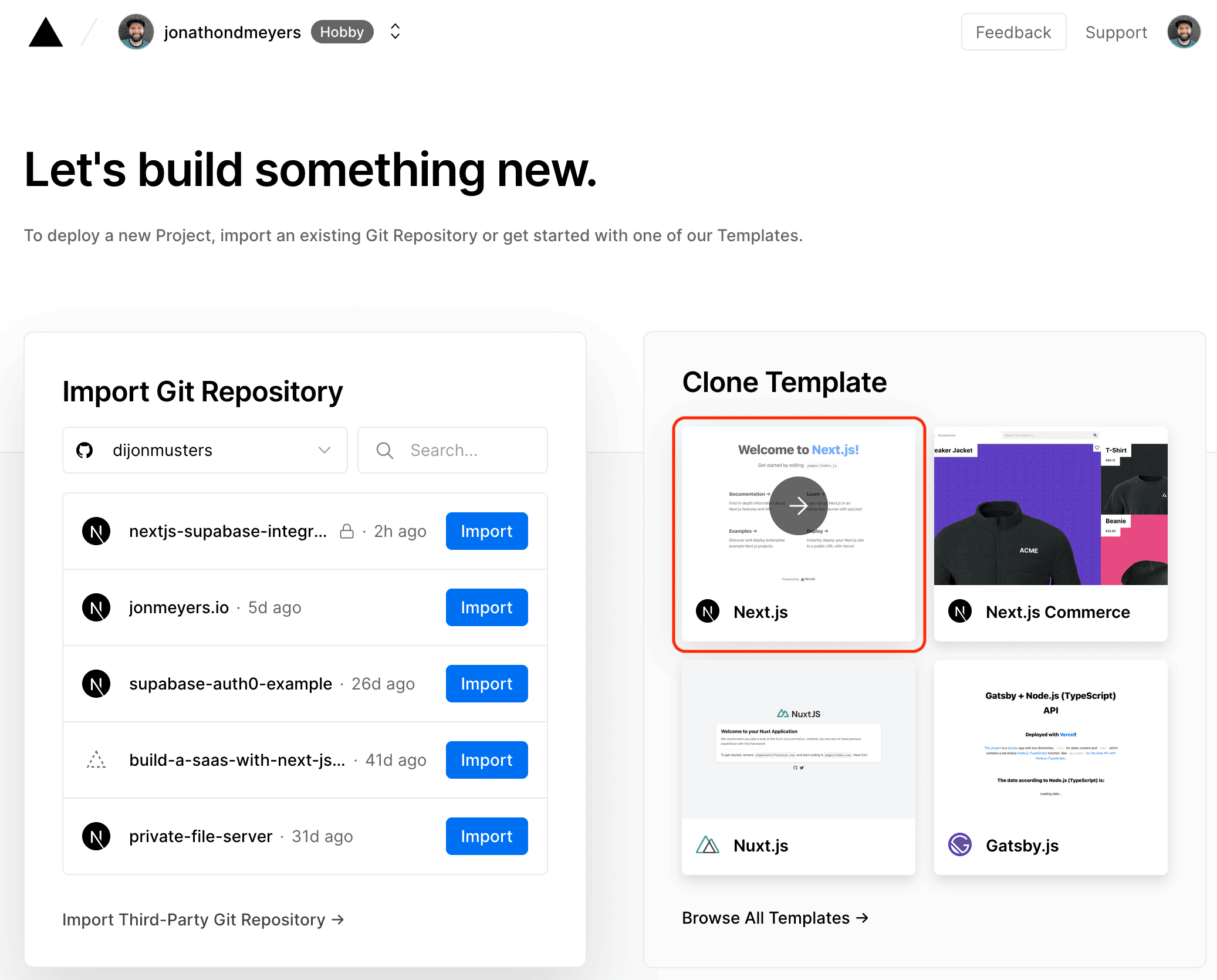 Clone Next.js template